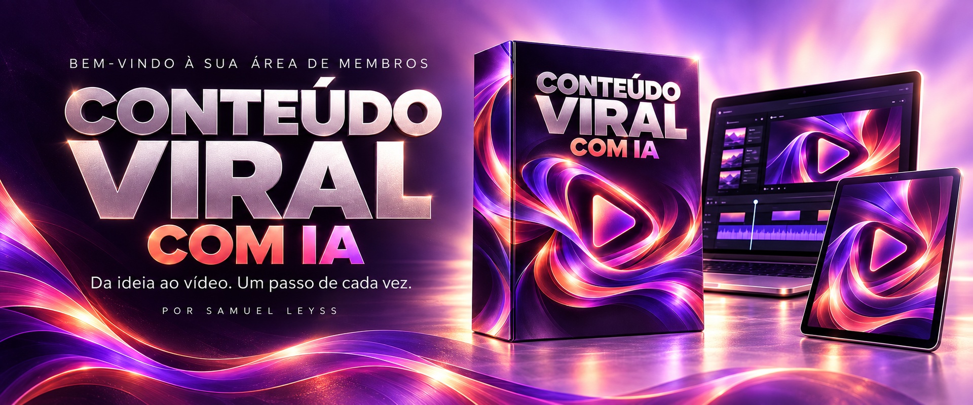 Conteúdo Viral com IA. Da ideia ao vídeo. Um passo de cada vez.